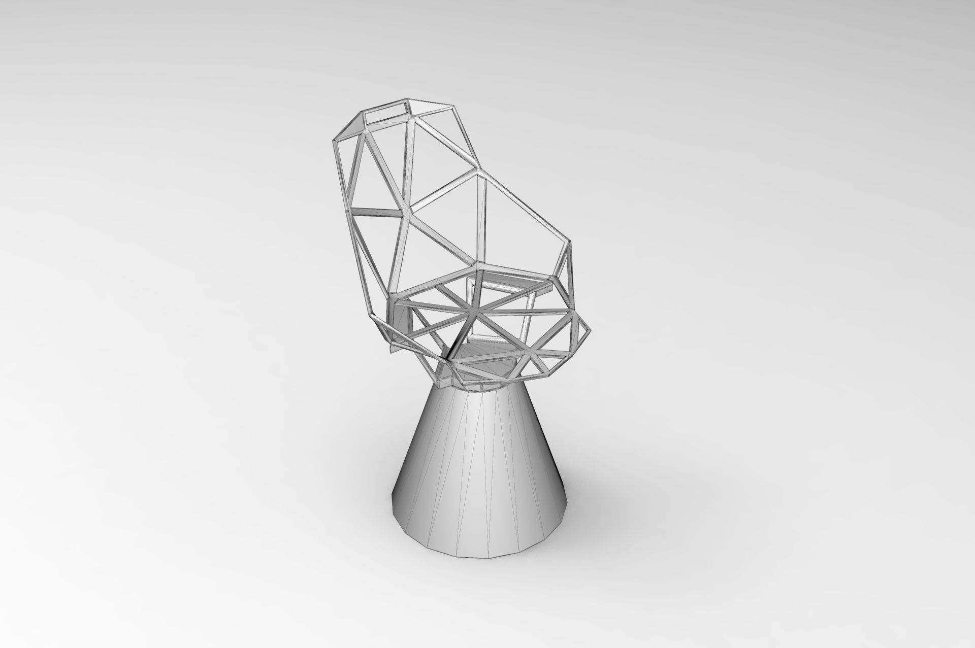 Chair Low-poly 3D model_5