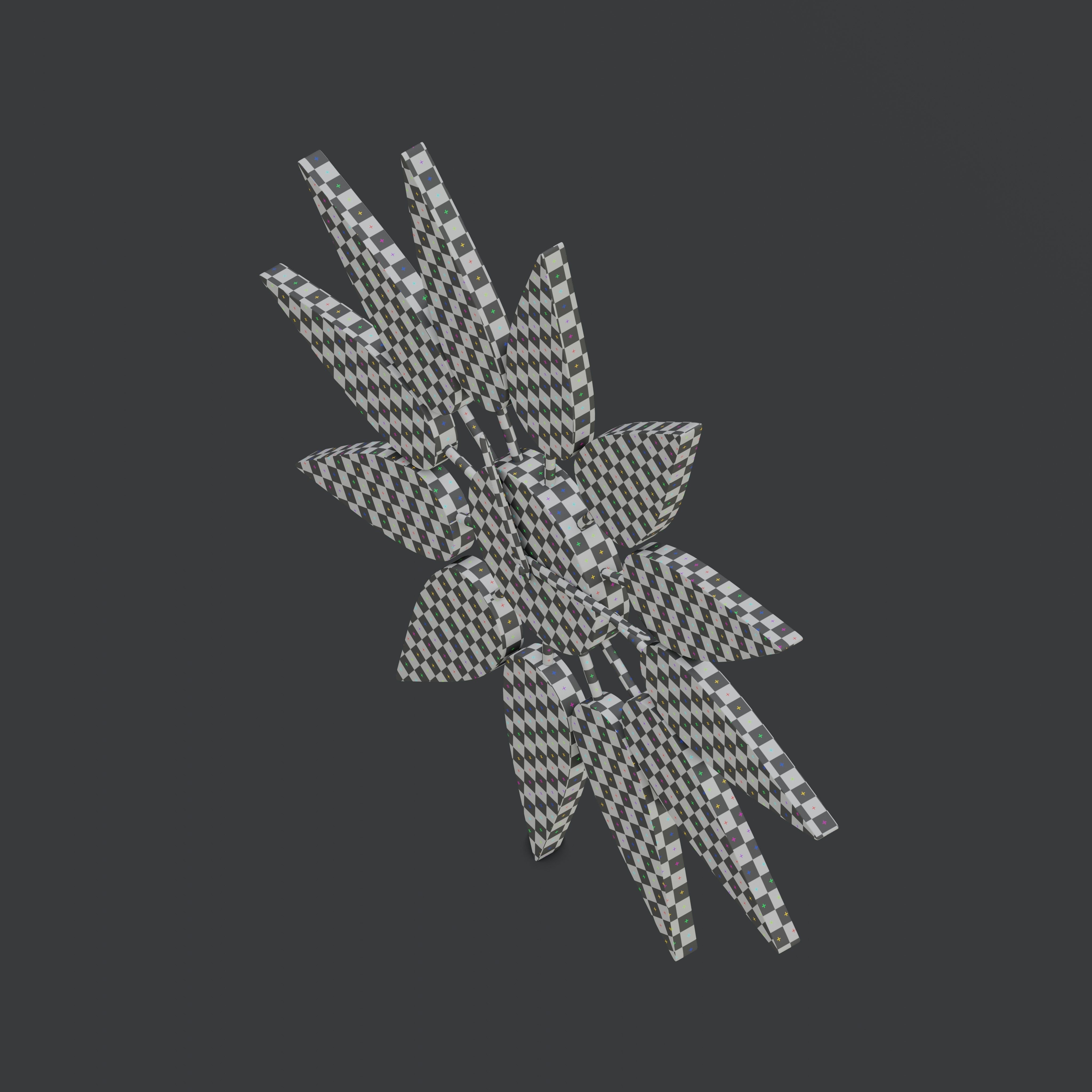 Floral wall clock 3D model_9