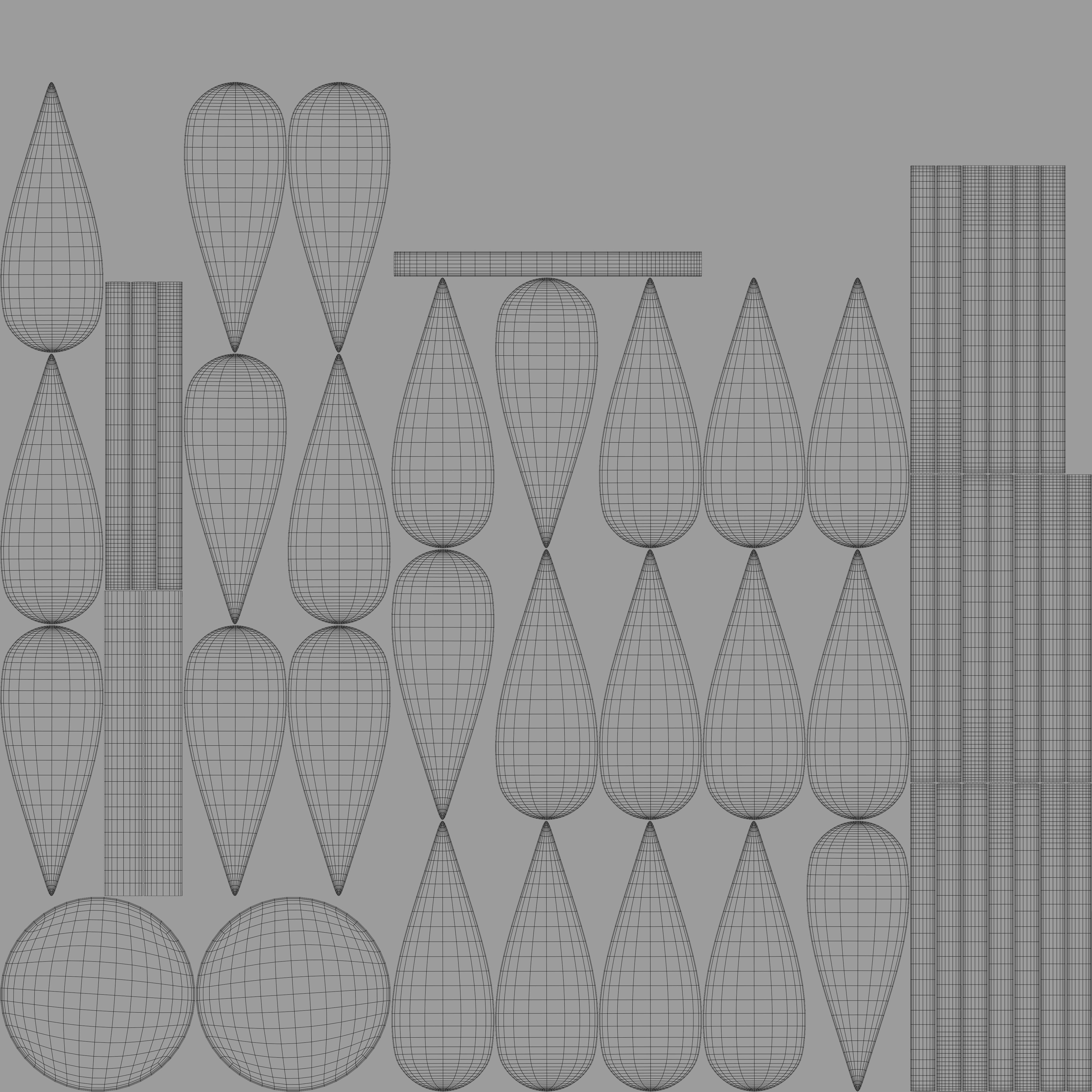 Floral wall clock 3D model_10