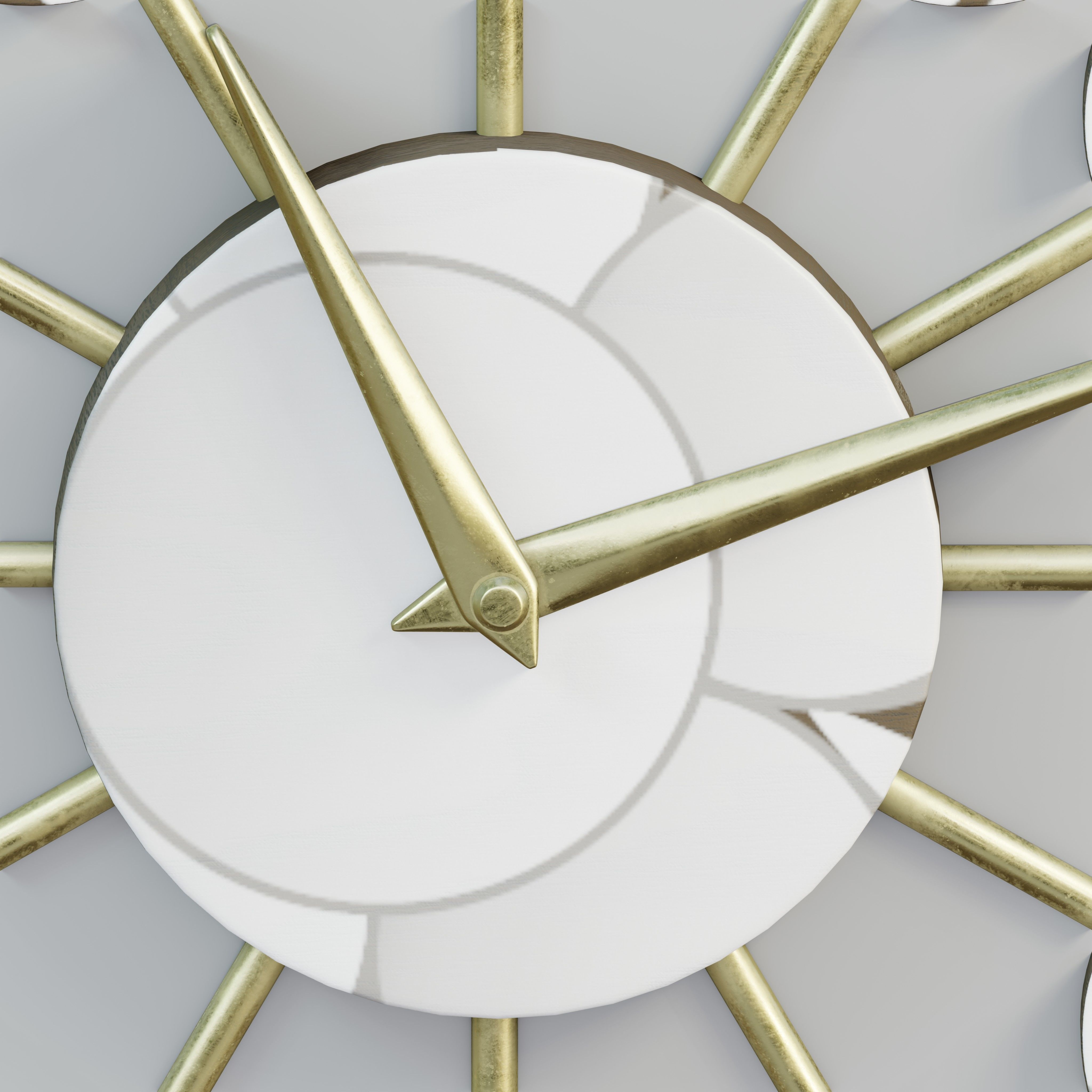 Floral wall clock 3D model_2