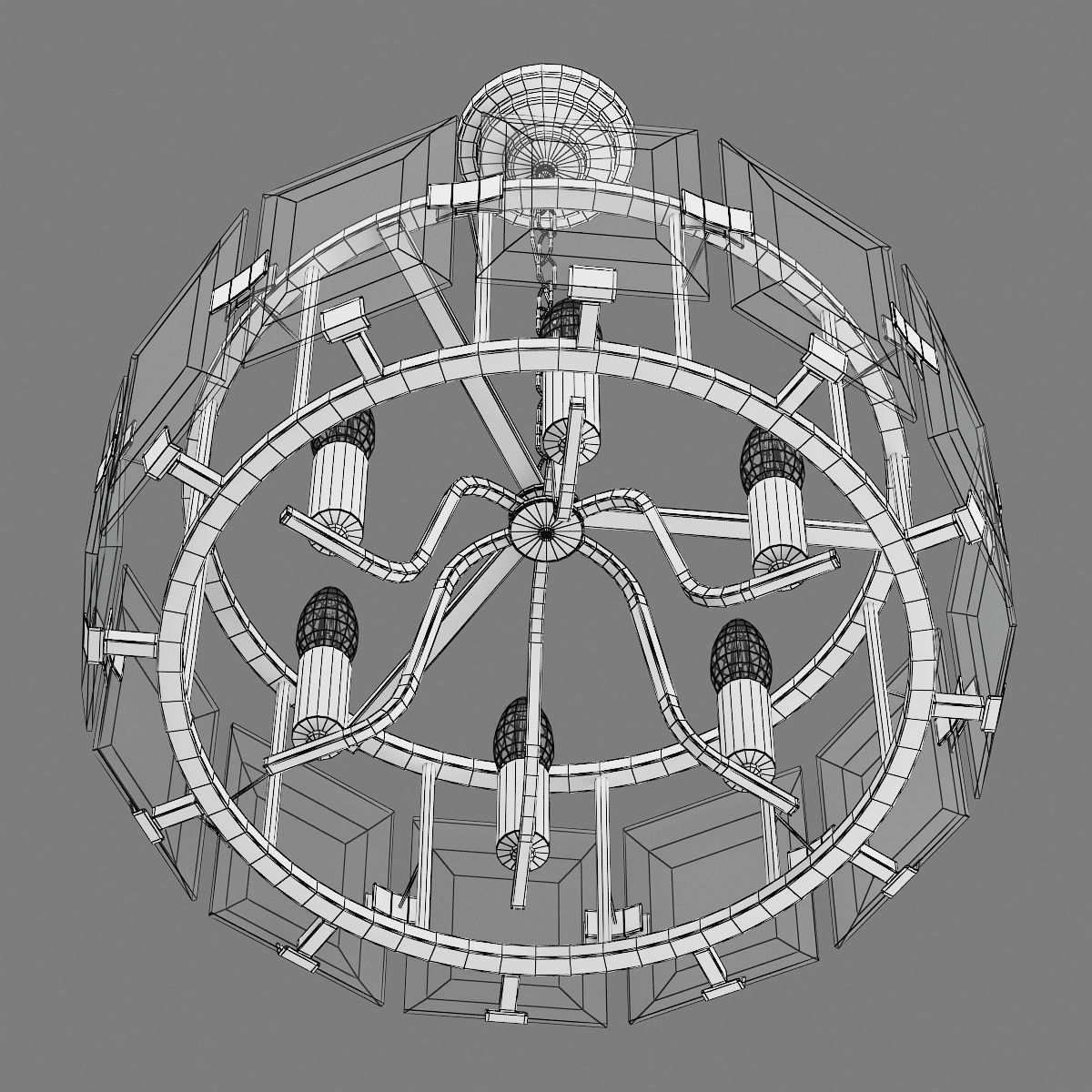 713267 Novara Lightstar hanging chandelier 3D model_3