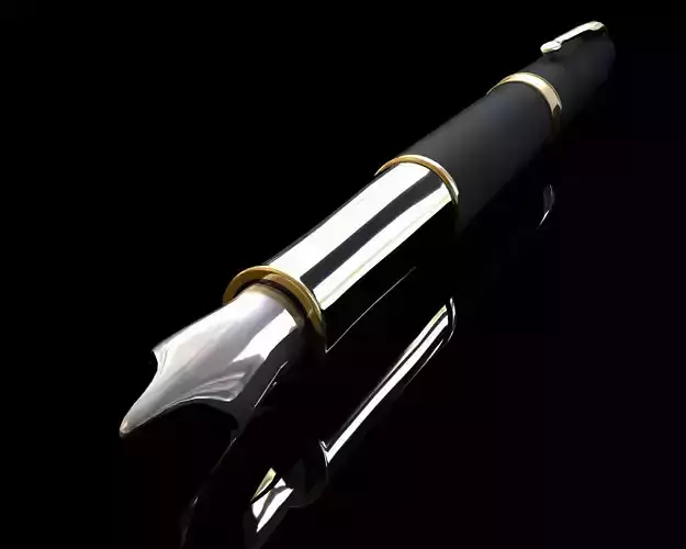 Pen classic Low-poly 3D model