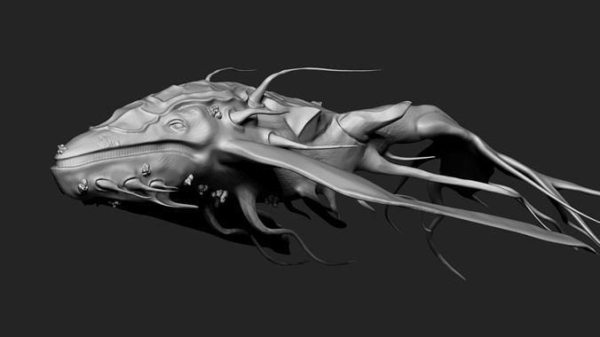Space Whale 3D Print  3D print model