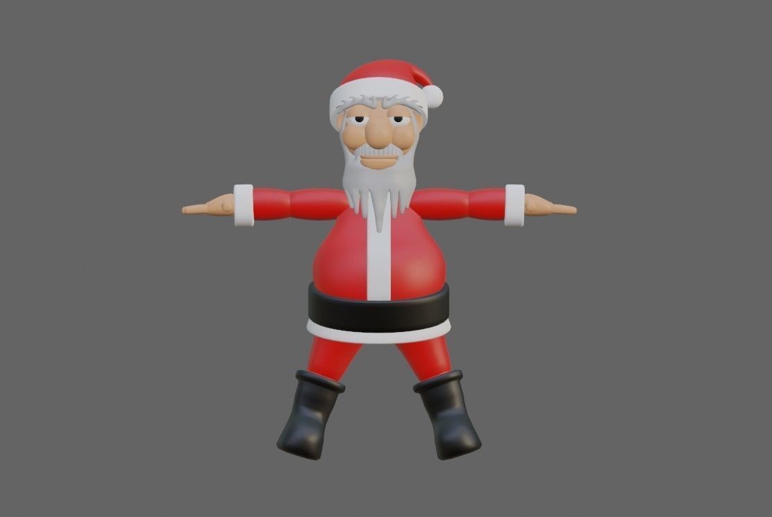 Santa Claus Mesh - Papai Noel 3D model_4