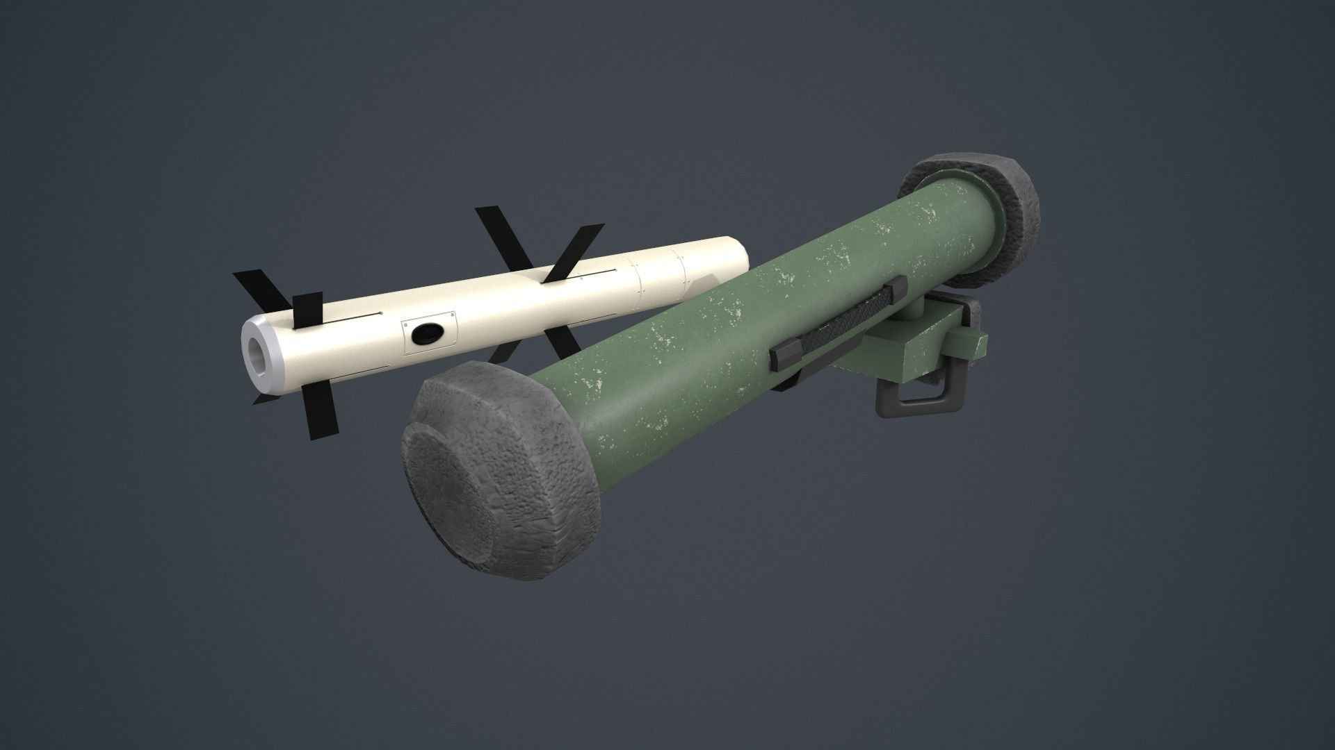 HJ12 Red Arrow 12  Low-poly 3D model_2