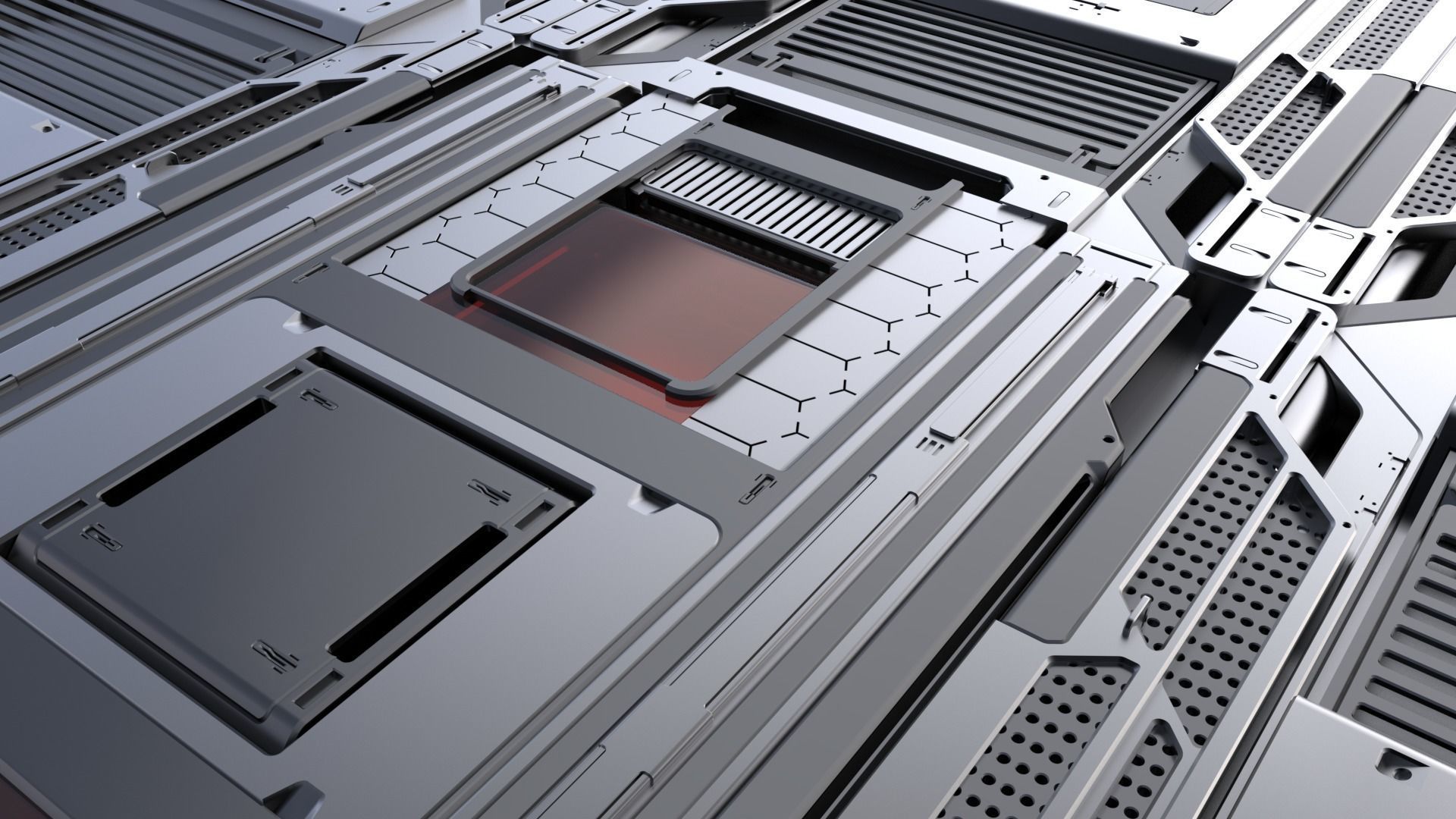 Sci-Fi Panels vol 4 3D model_2