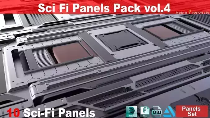Sci-Fi Panels vol 4 3D model