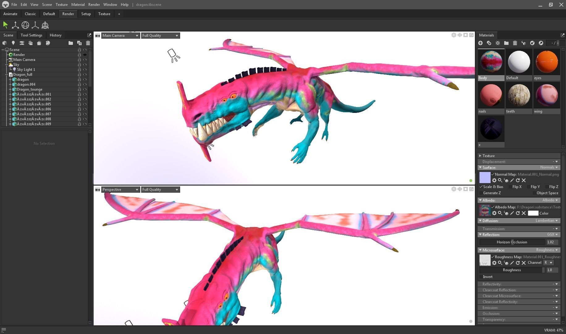 Stylize Dragon  Low-poly 3D model_5