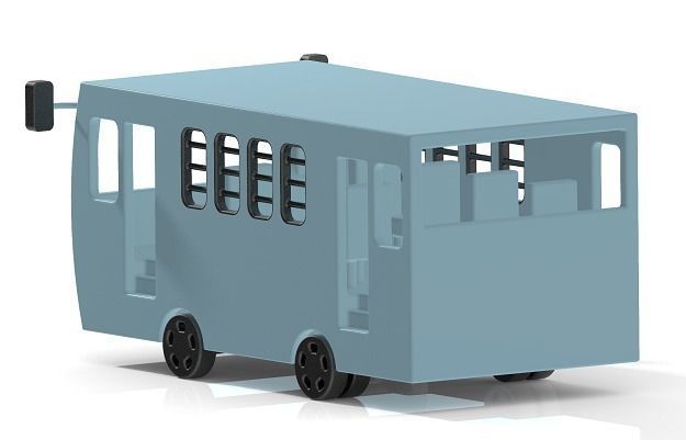 Stylish Mini Bus 3D print model_2