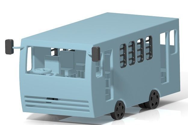 Stylish Mini Bus 3D print model_1
