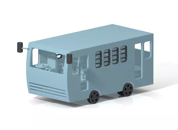 Stylish Mini Bus 3D print model_0
