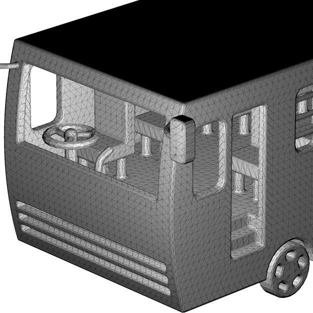 Stylish Mini Bus 3D print model_4