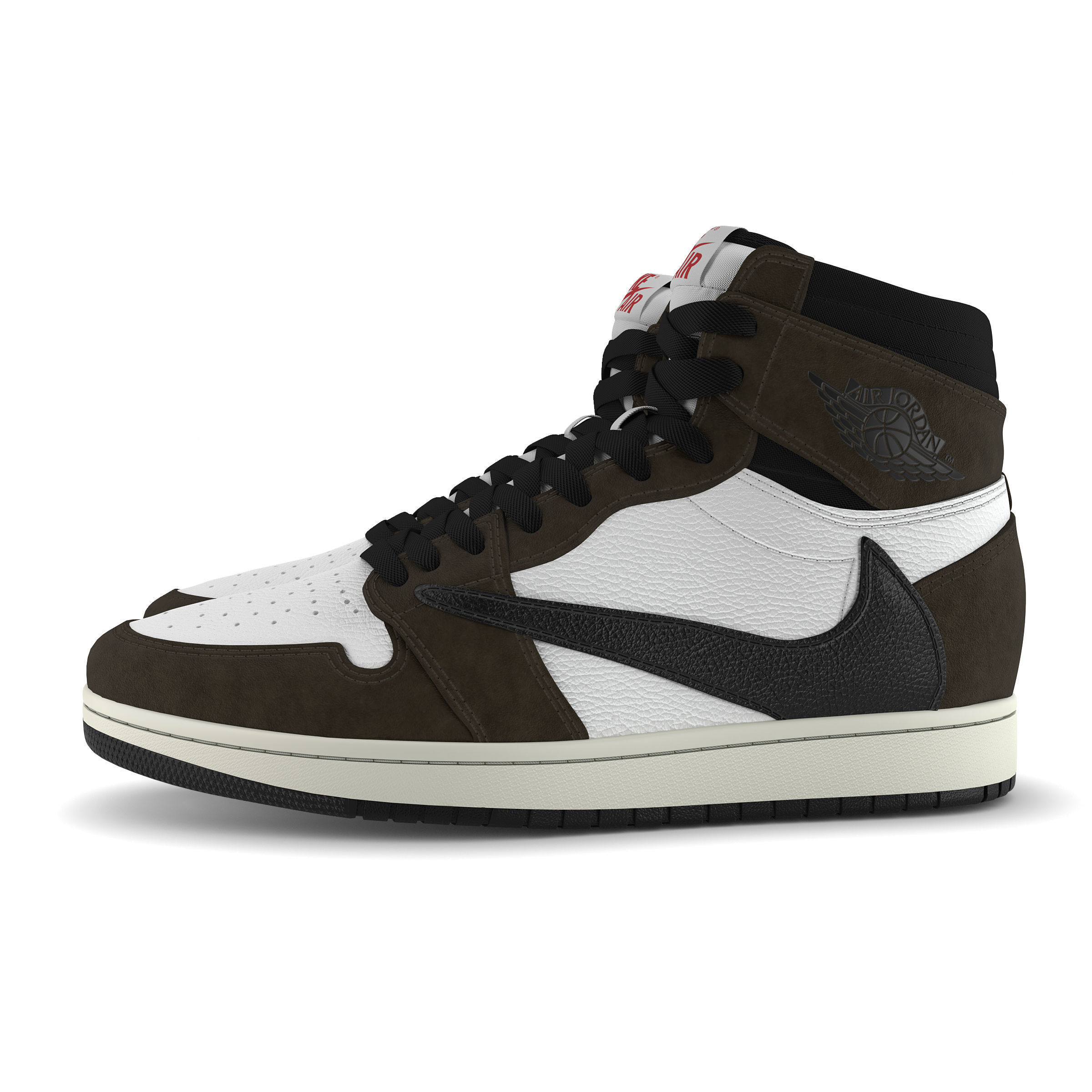 Jordan 1 Retro High Travis Scott Low-poly 3D model_3