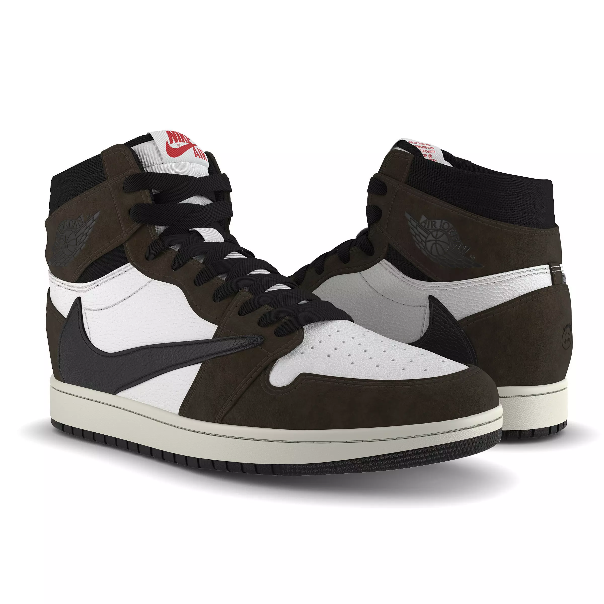 Jordan 1 Retro High Travis Scott Low-poly 3D model_0