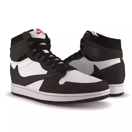 Jordan 1 Retro High Travis Scott  Low-poly 3D model
