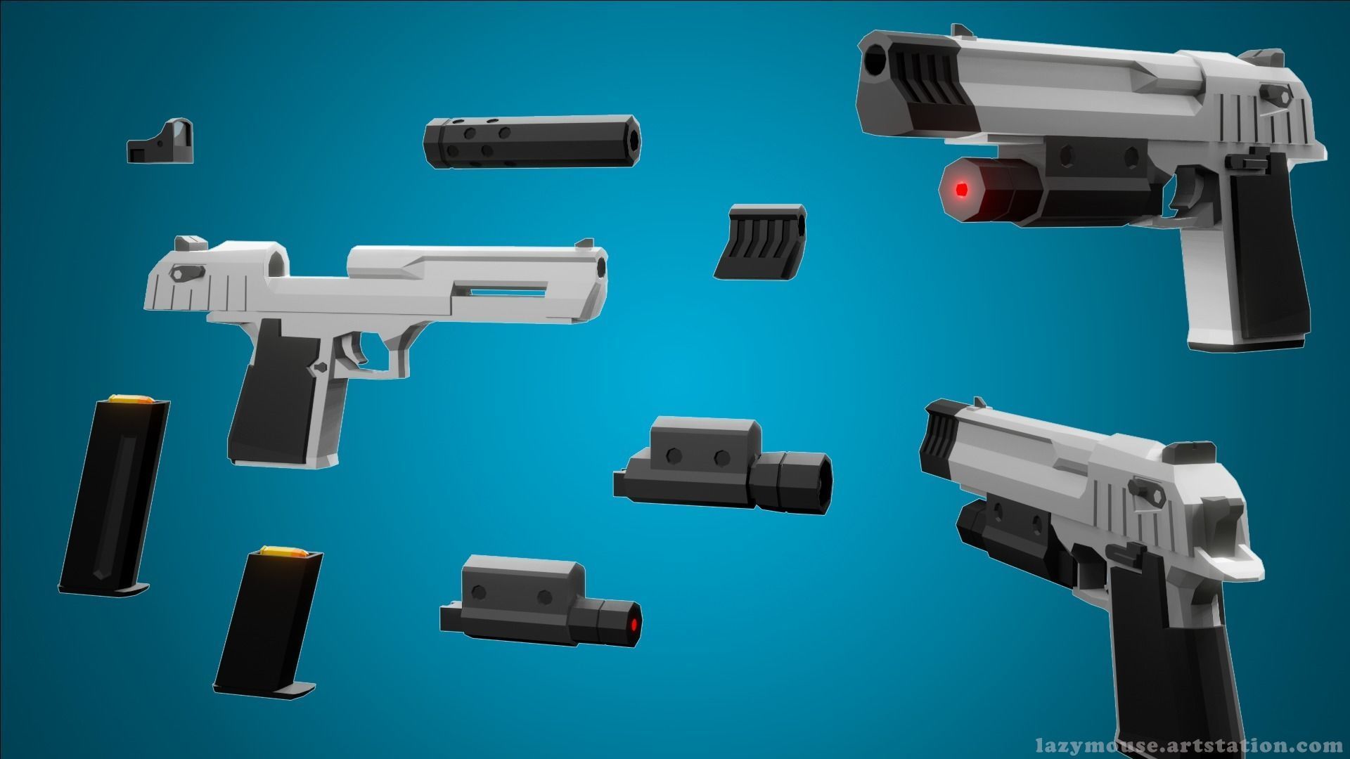 Low Poly Army Pack Low-poly 3D model_14