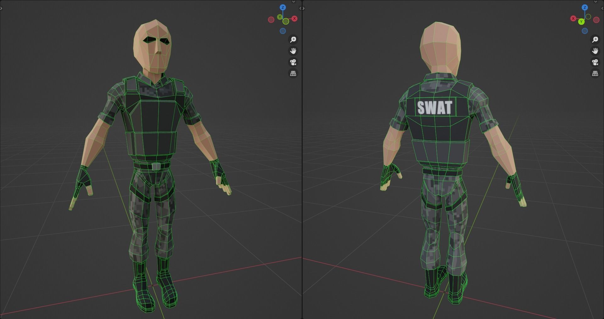 Low Poly Army Pack Low-poly 3D model_17