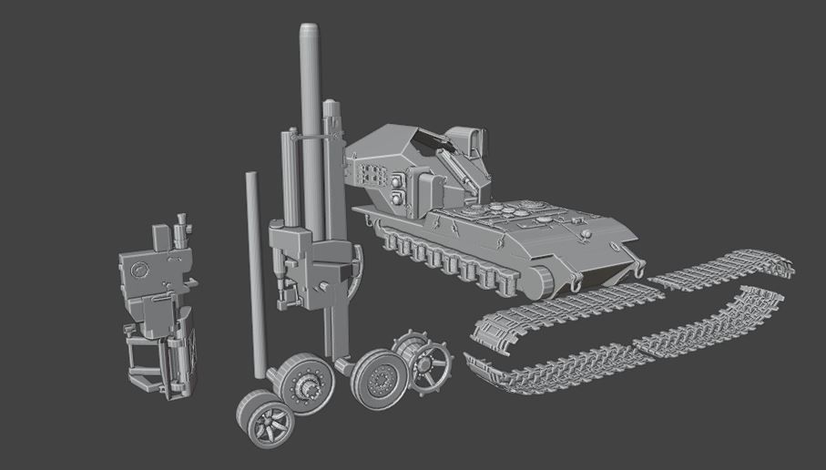 Waffentrzger auf E 100 3D print model_16