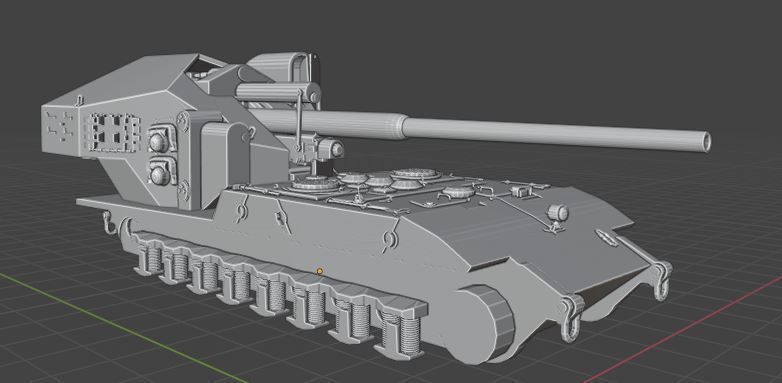 Waffentrzger auf E 100 3D print model_11
