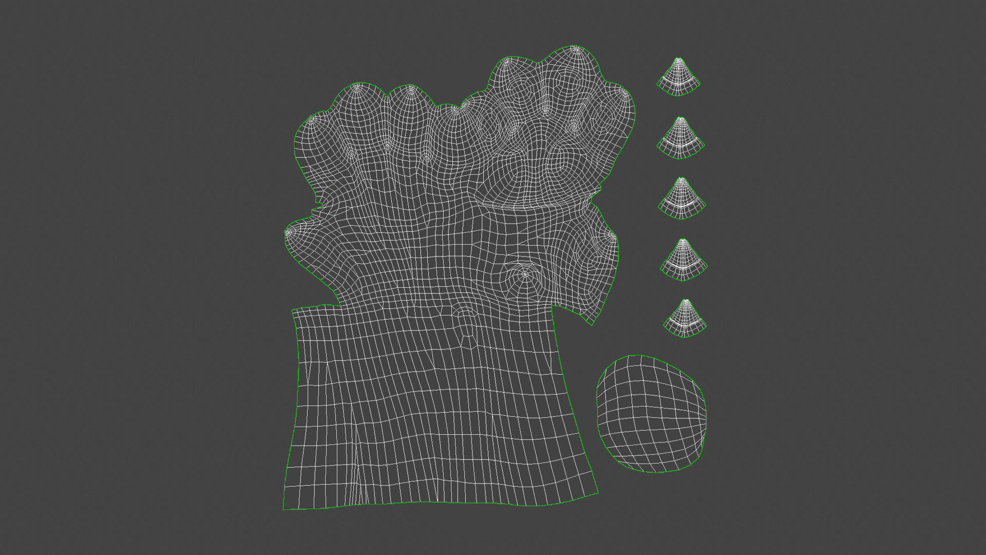 HAND-023 Cat Low-poly 3D model_7