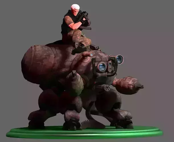 Batou and achikoma 3D print model