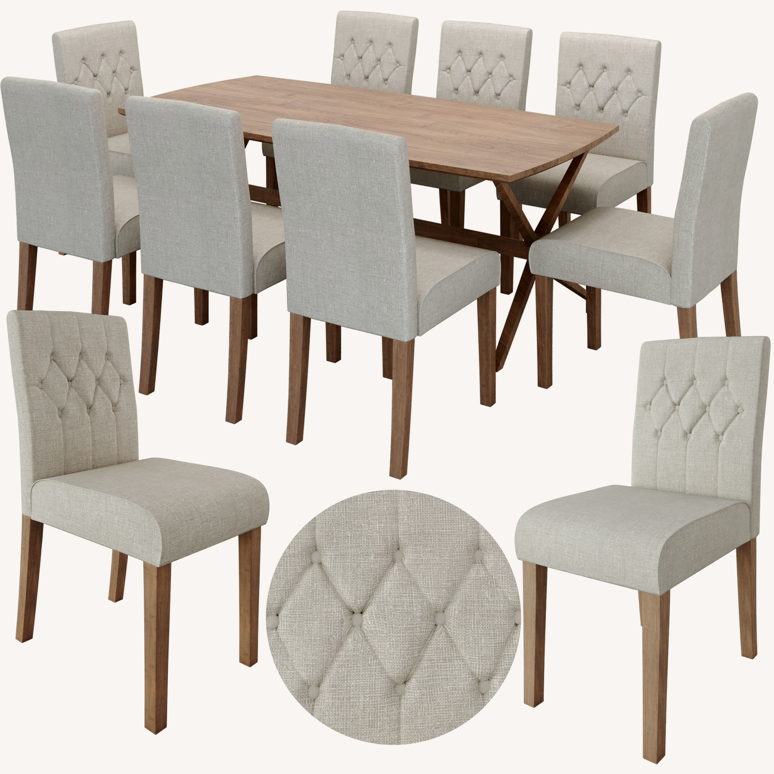 dining set table and chairs free 3D model CGTrader