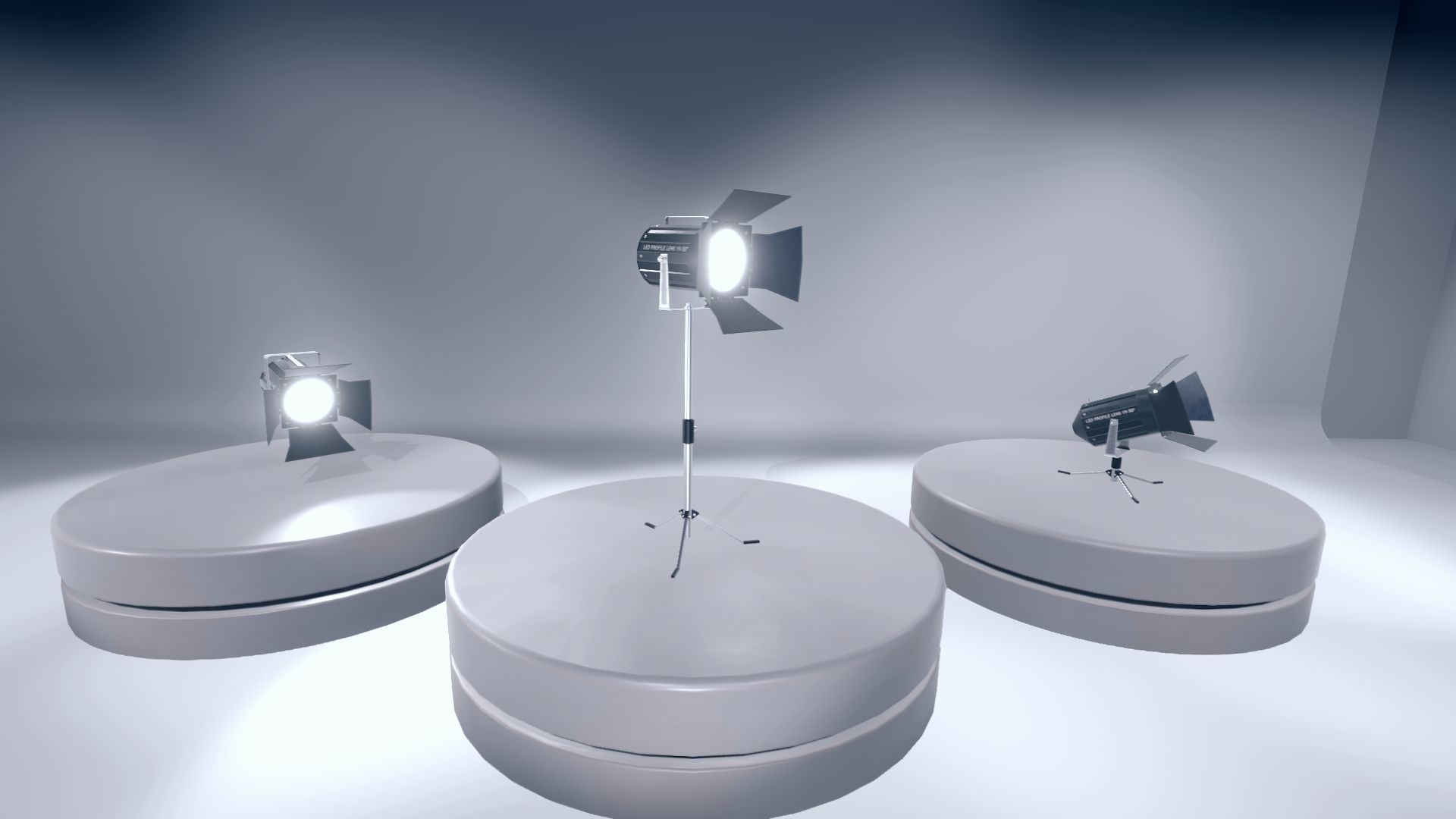 Spot Lamps Low-poly 3D model_10