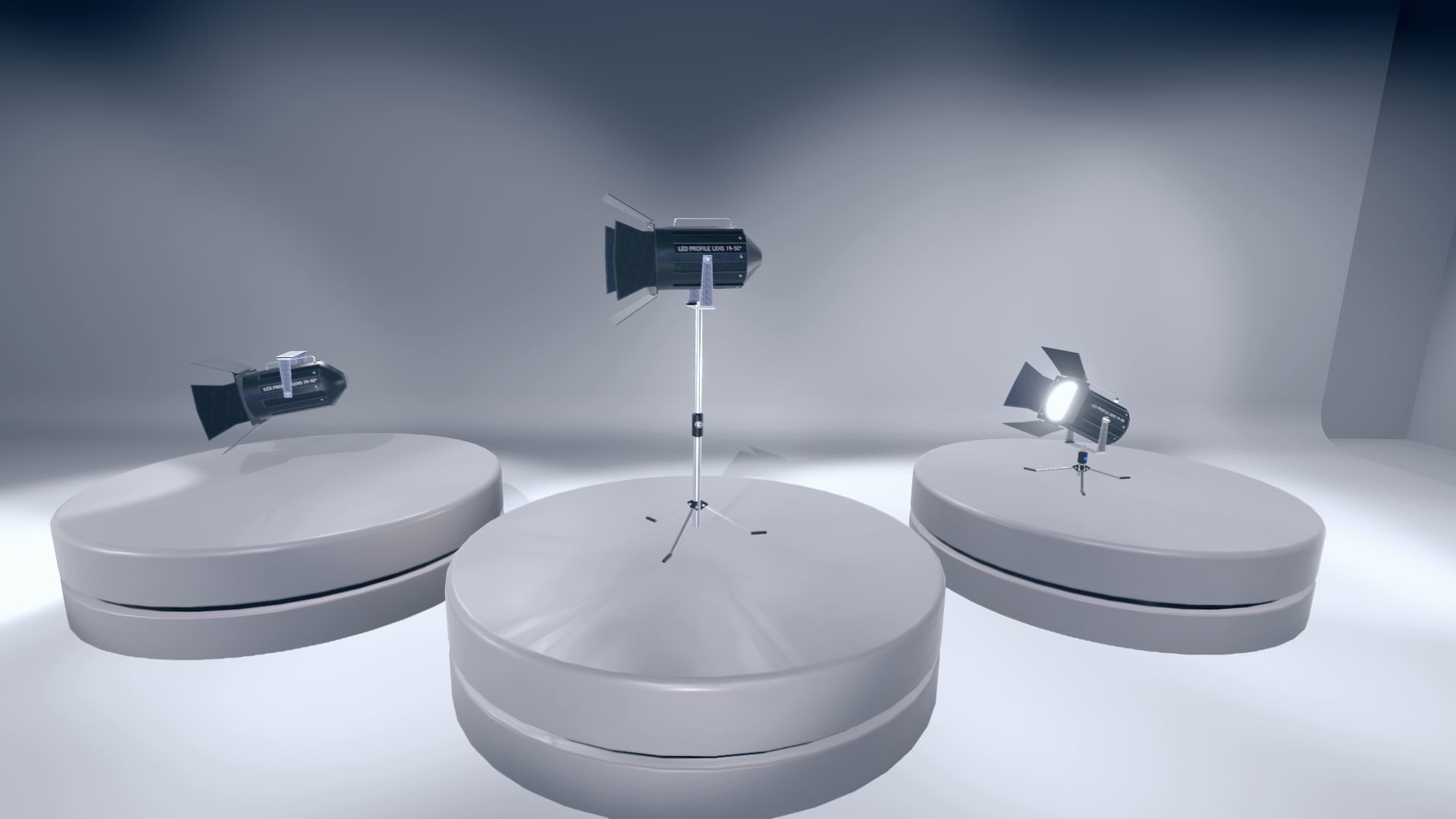 Spot Lamps Low-poly 3D model_5