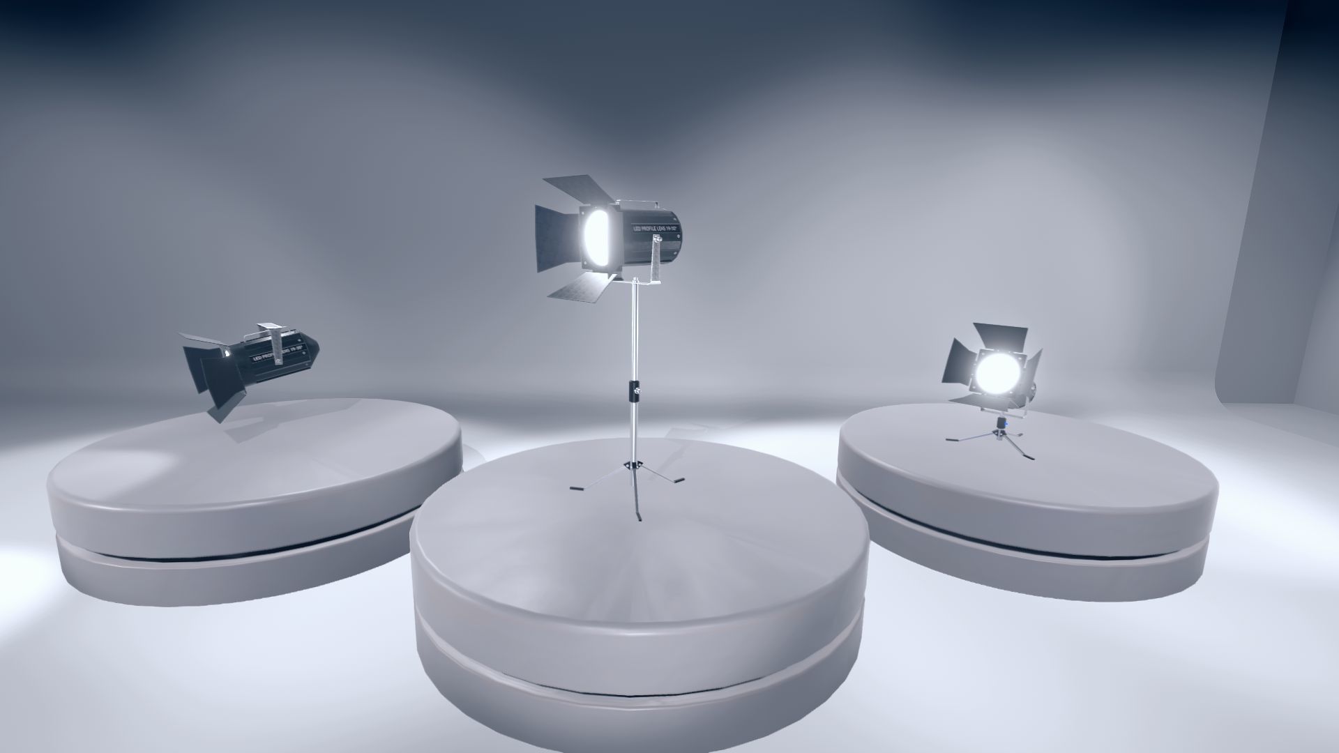 Spot Lamps Low-poly 3D model_8