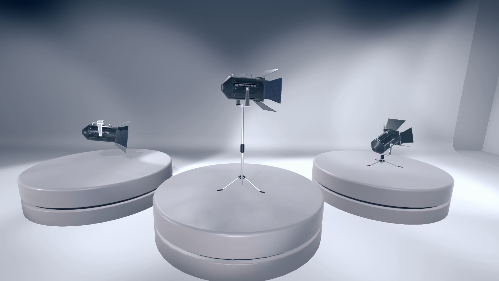 Spot Lamps Low-poly 3D model_7