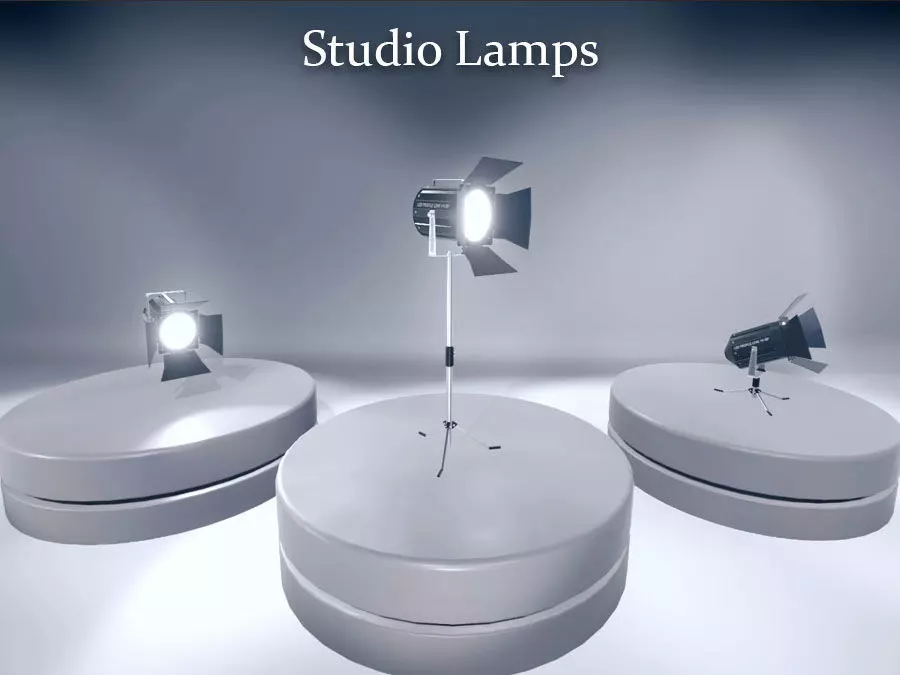 Spot Lamps Low-poly 3D model_0