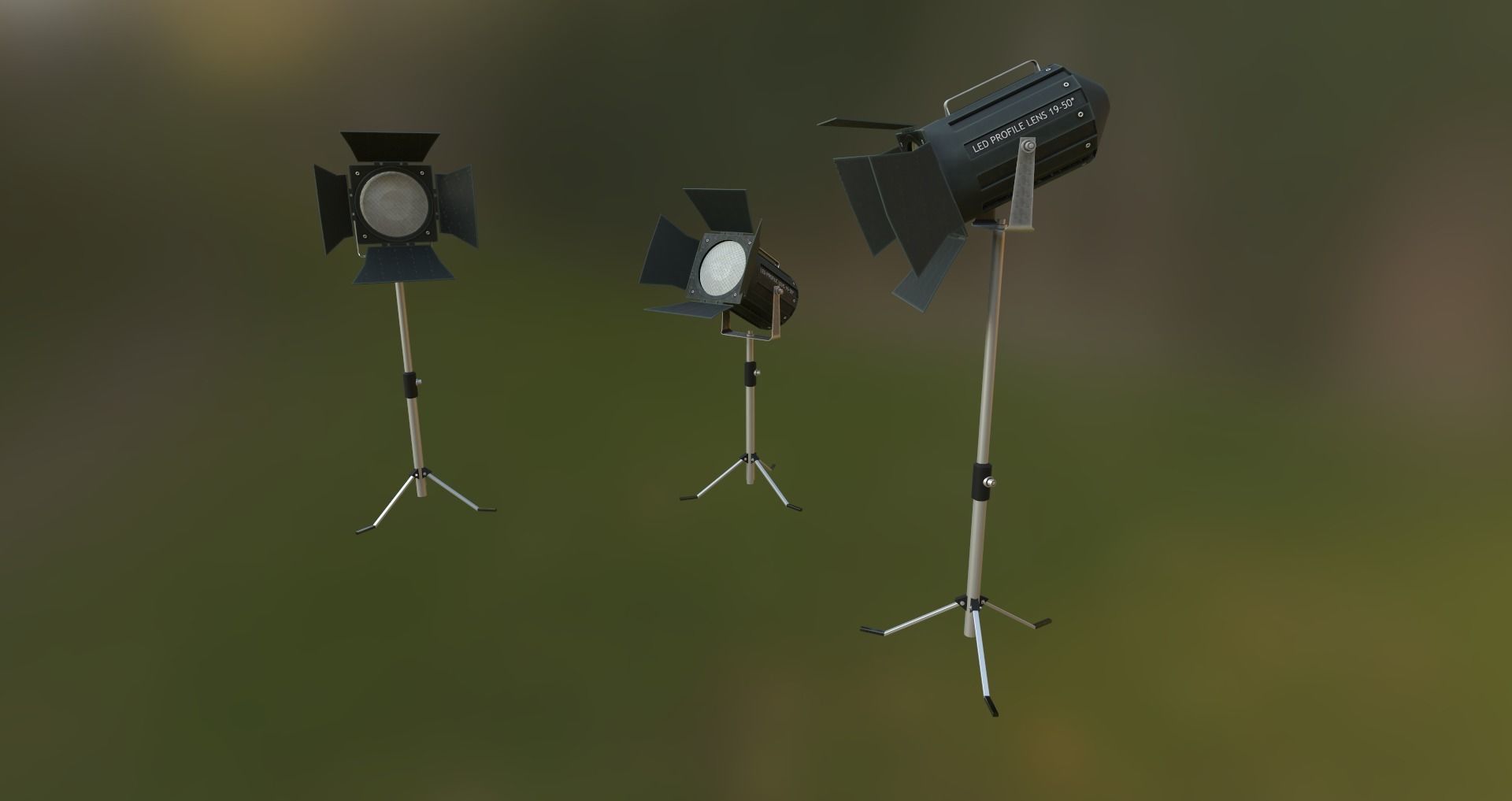 Spot Lamps Low-poly 3D model_2