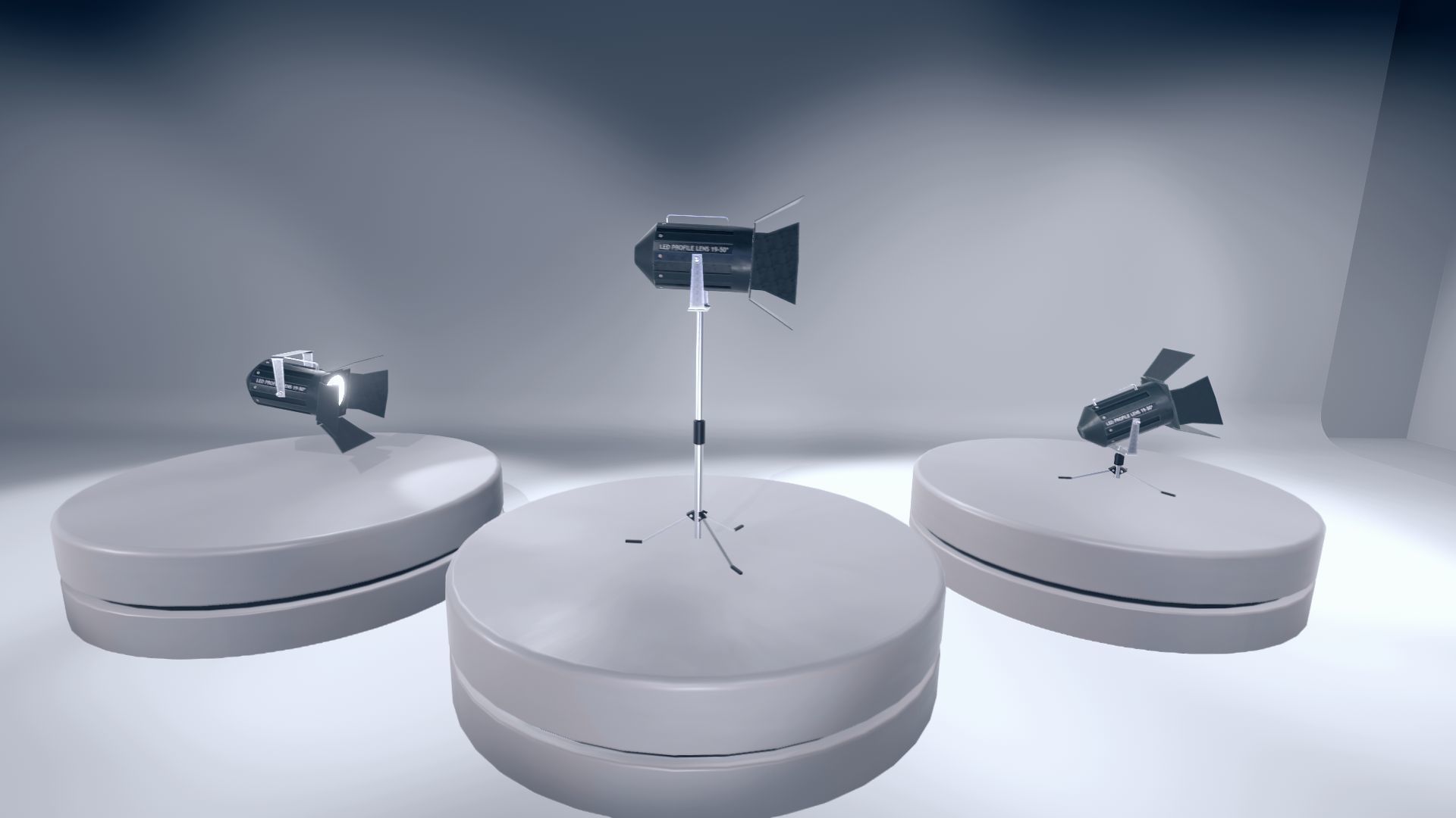 Spot Lamps Low-poly 3D model_11