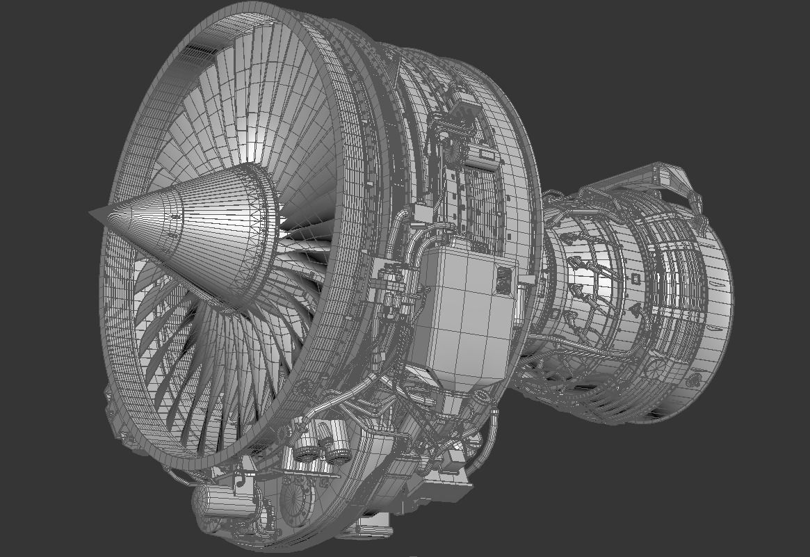 Airplane Jet Engine - CFM56 International 3D model_9