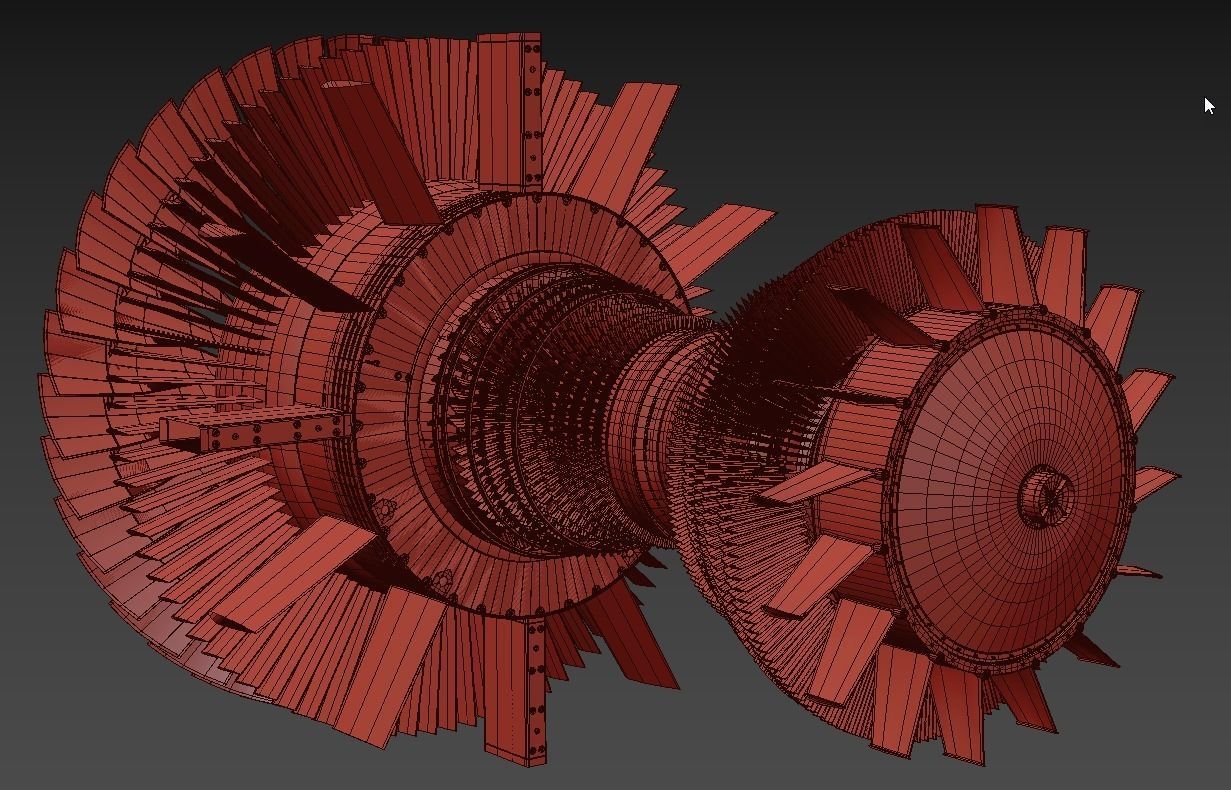 Airplane Jet Engine - CFM56 International 3D model_11