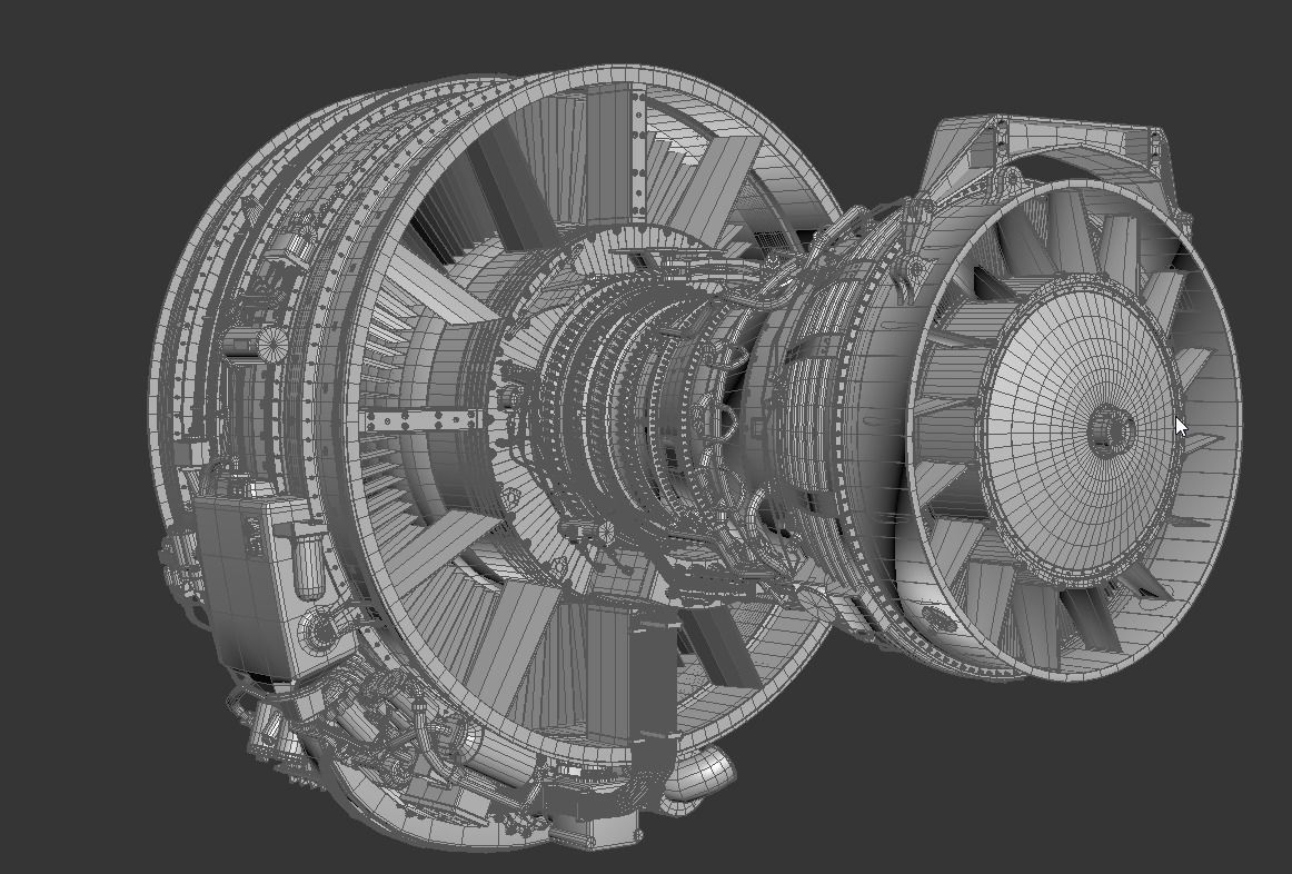Airplane Jet Engine - CFM56 International 3D model_8