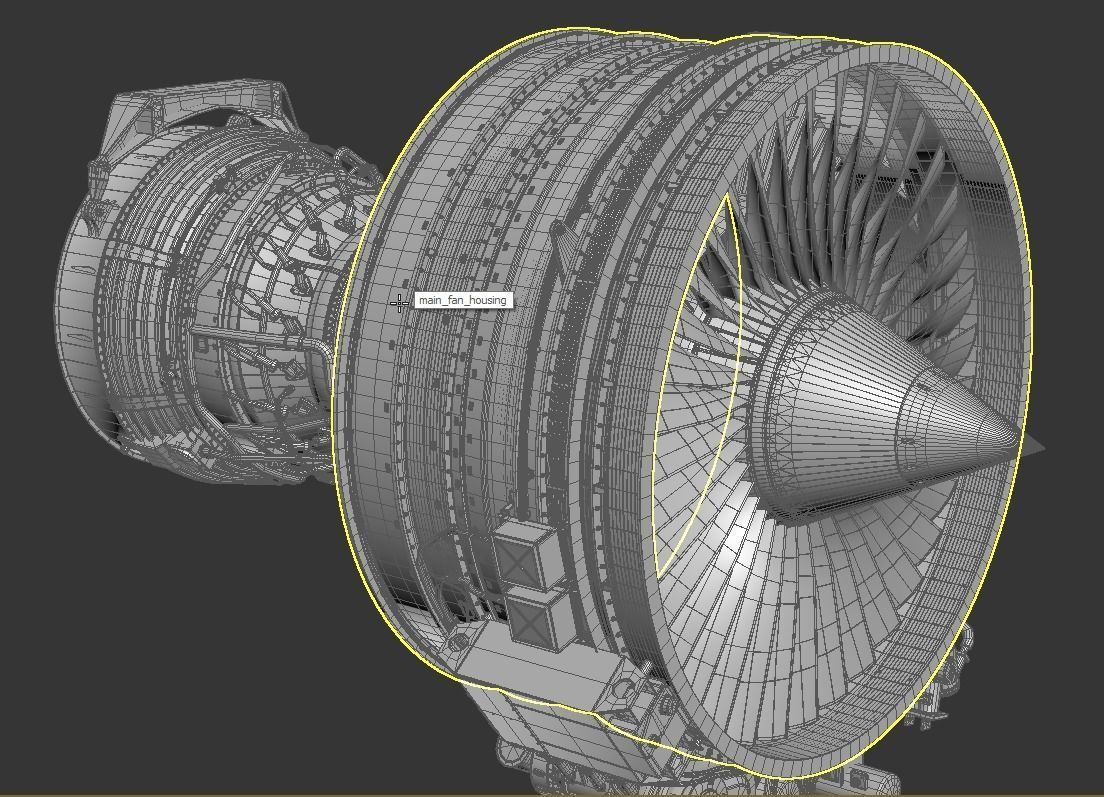 Airplane Jet Engine - CFM56 International 3D model_10