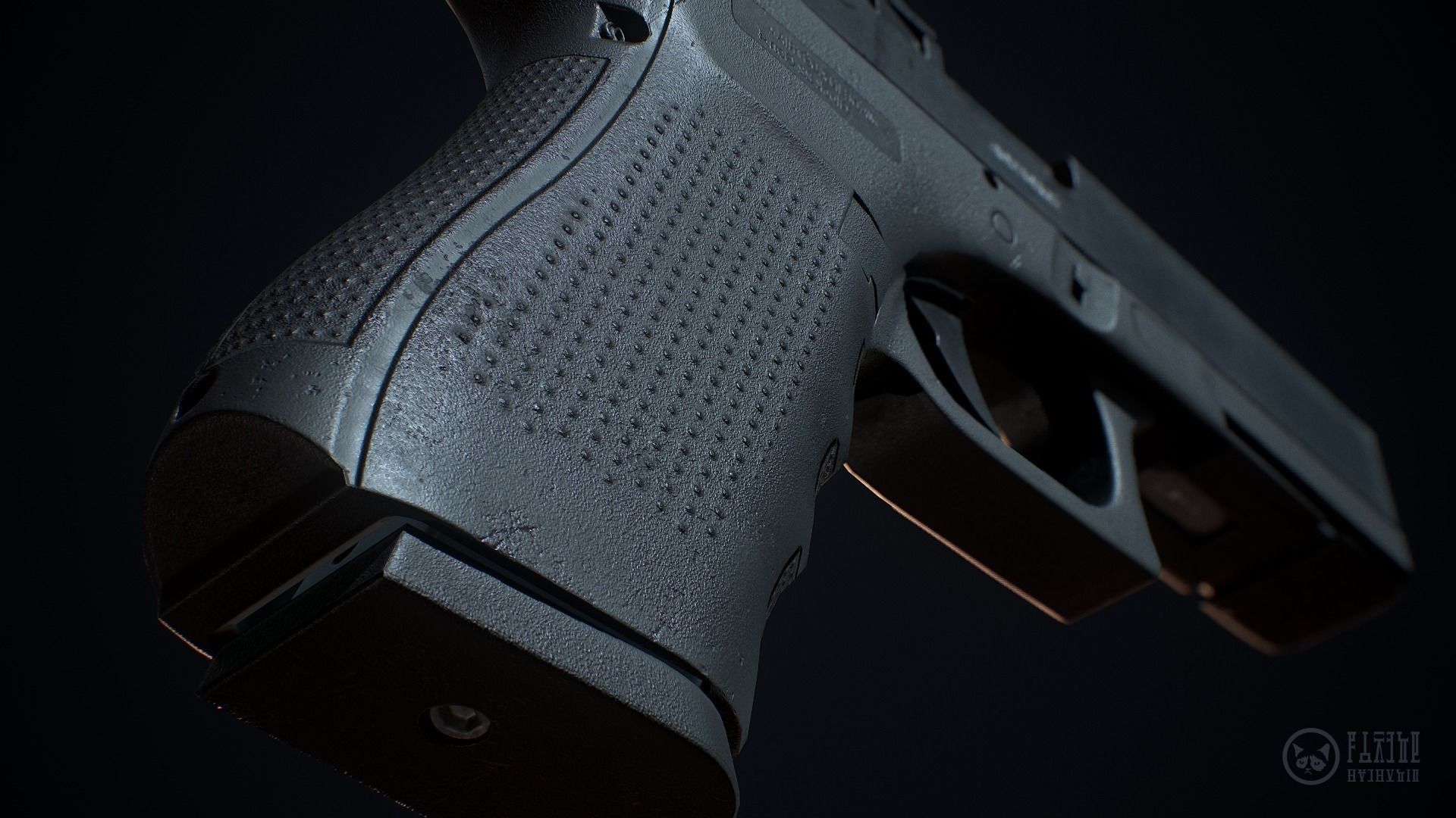 Glock 22-4 handgun Low-poly 3D model_14