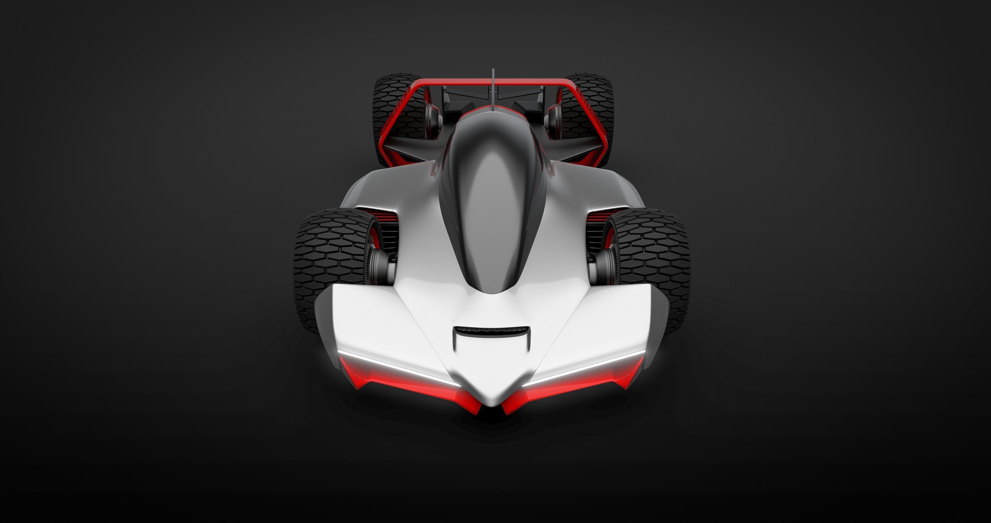 Cybermobile futuristic car 3D model_5