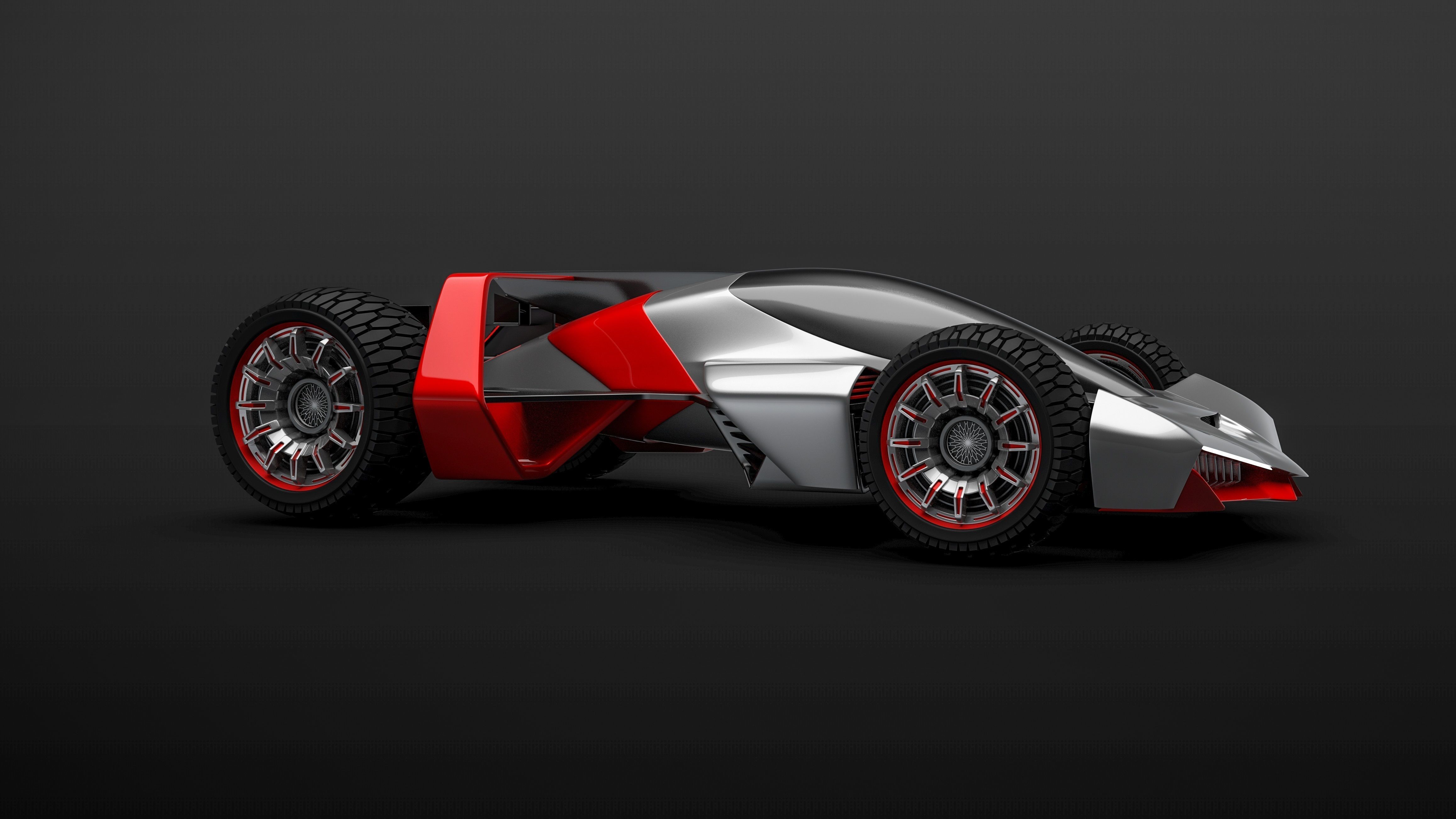 Cybermobile futuristic car 3D model_1