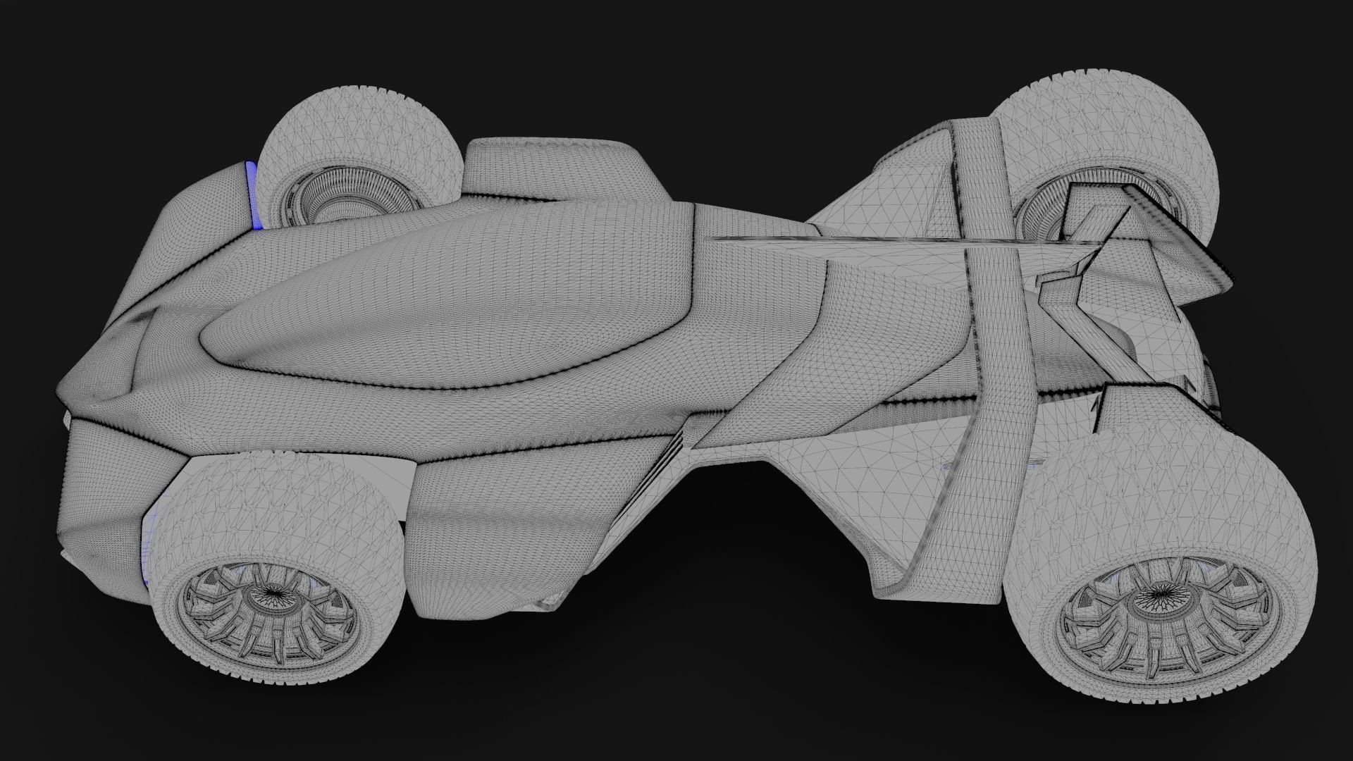 Cybermobile futuristic car 3D model_9