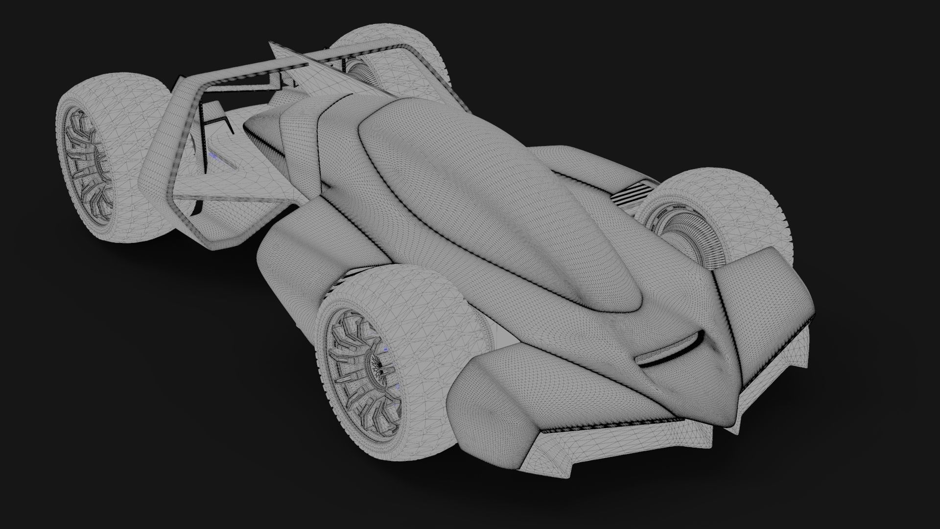 Cybermobile futuristic car 3D model_7