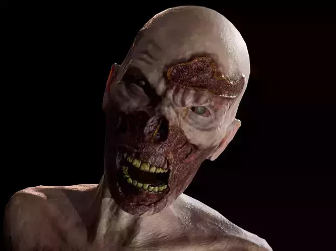Zombie GameReady Low-poly 3D model
