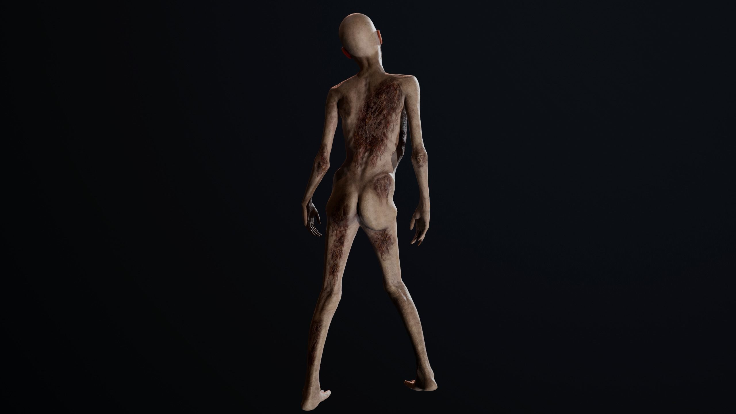 Zombie GameReady Low-poly 3D model_11