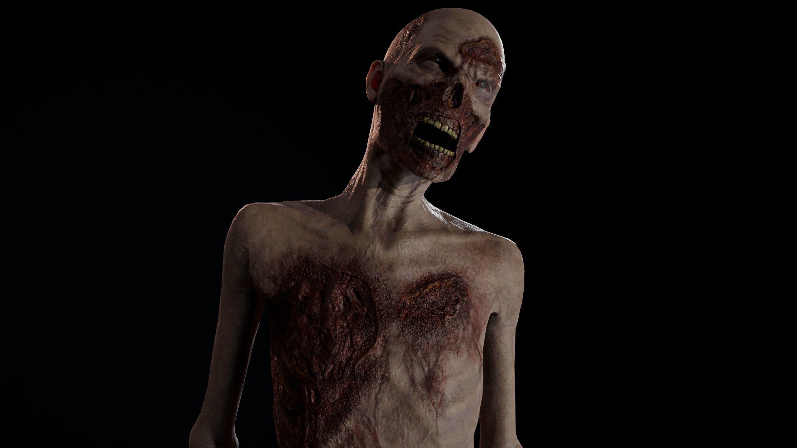 Zombie GameReady Low-poly 3D model_5