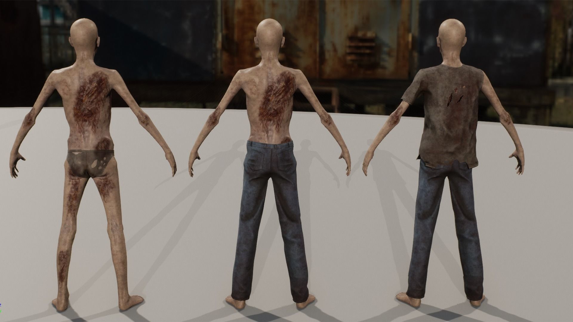 Zombie GameReady Low-poly 3D model_28