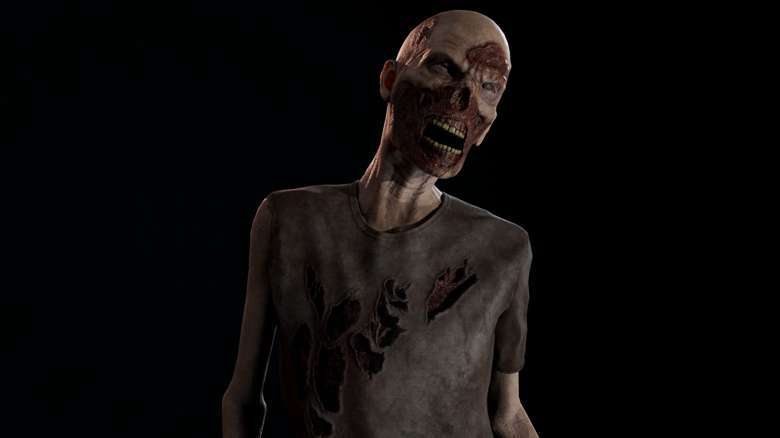 Zombie GameReady Low-poly 3D model_4