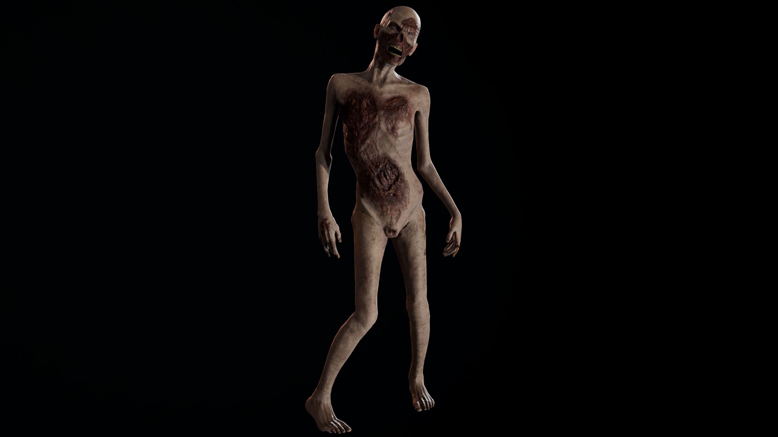 Zombie GameReady Low-poly 3D model_10