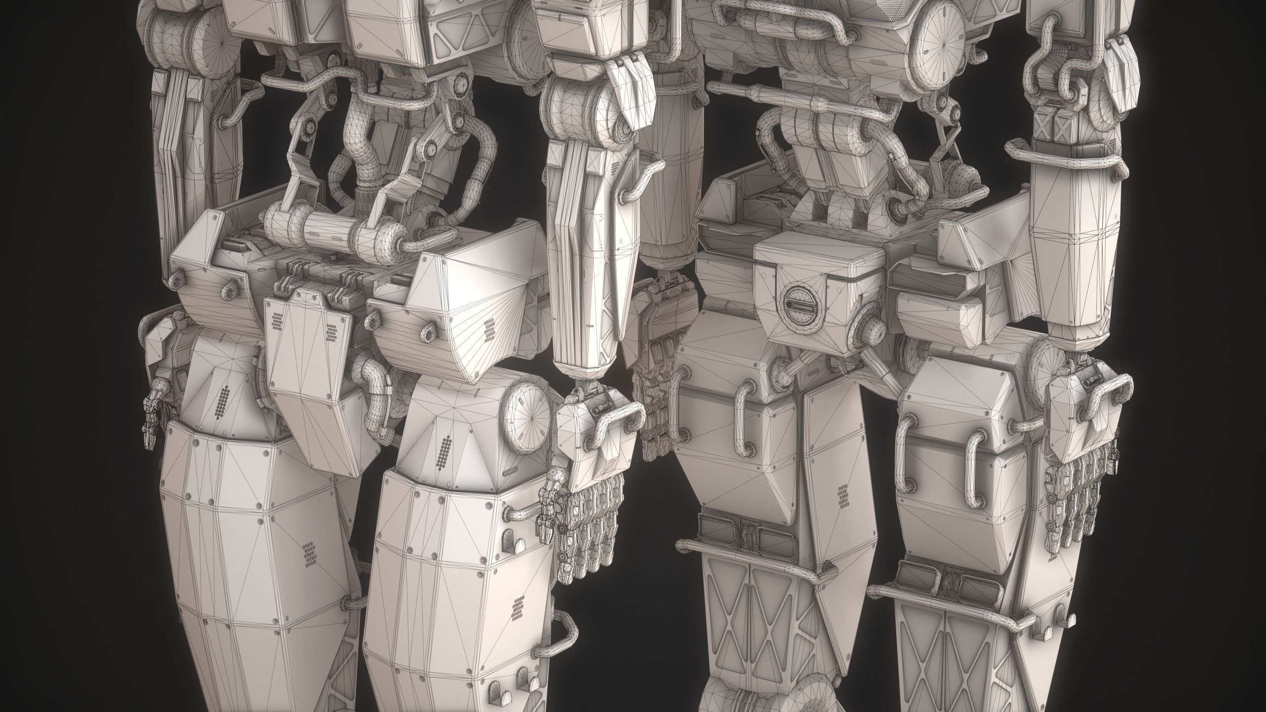 Robot M71 Low-poly 3D model_16