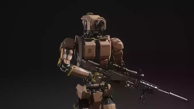 Robot M71 Low-poly 3D model
